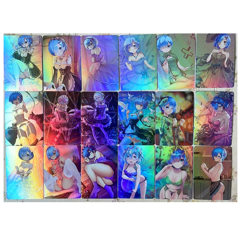 

18pcs/set ACG Sexy Rem Toys Hobbies Hobby Collectibles Game Collection Anime Cards