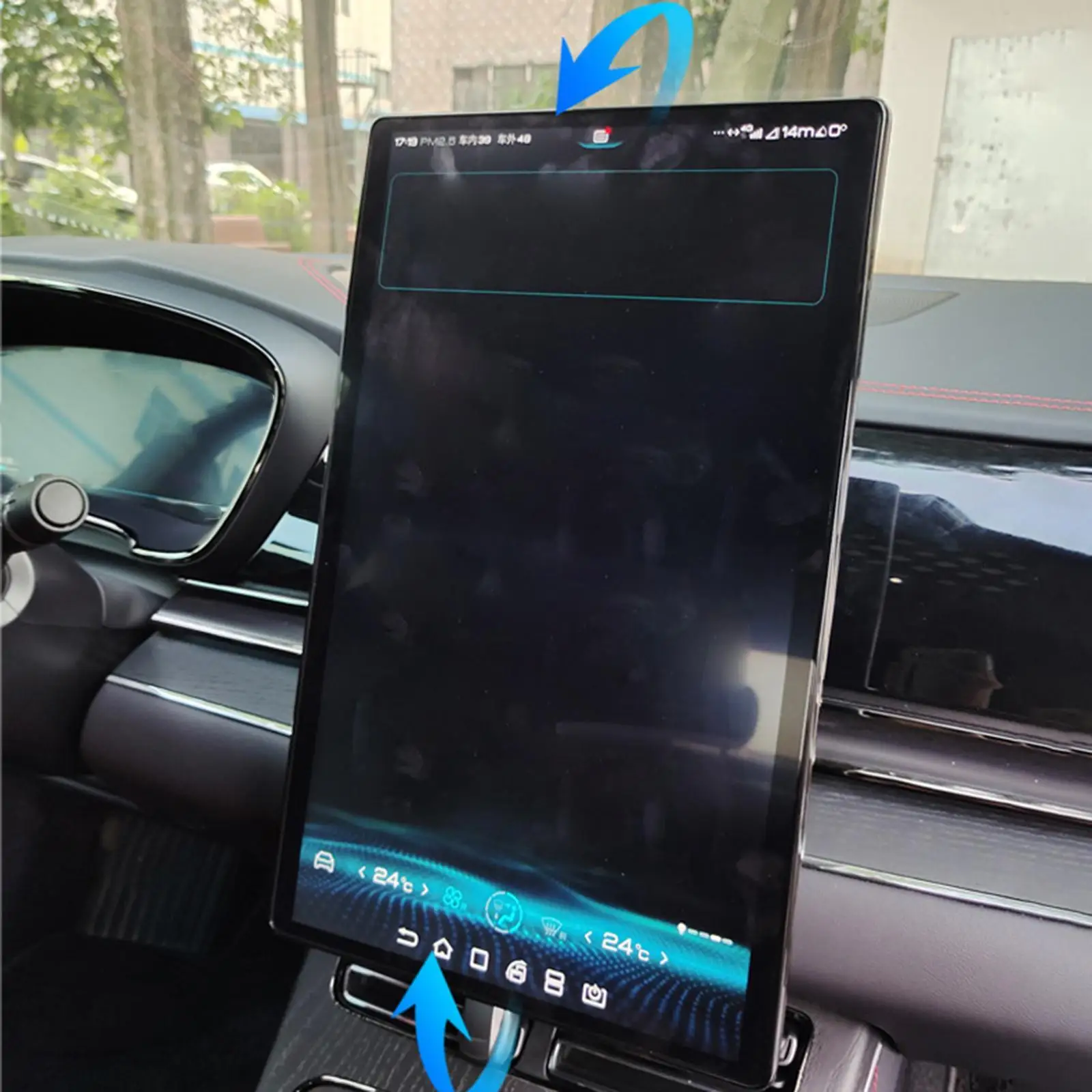 Accessorio per la modifica del supporto rotante dello schermo del veicolo per Byd Yuan Plus