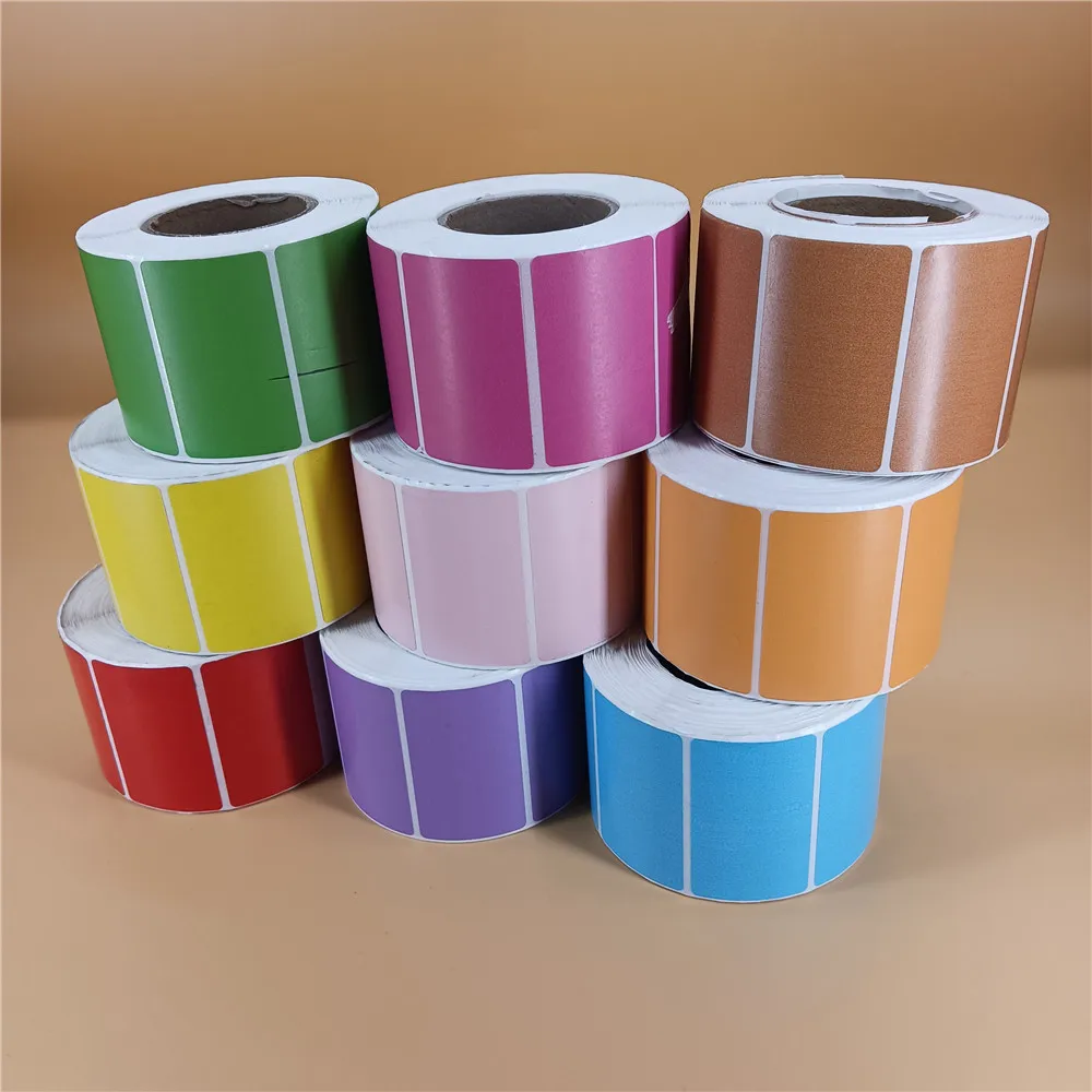 5*3cm,750 stickers roll,lank Direct Print Thermal Paper Adhesive Labels,color Barcode Label