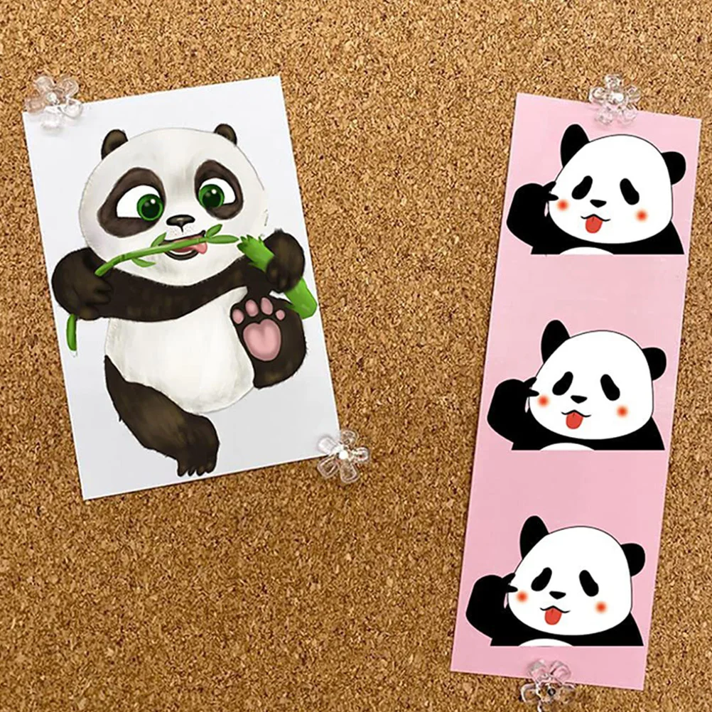 

100pcs Transparent Flower Thumbtacks Replaceable Push Pin For Bulletin Board Cork Board Accessories Clear Desk Decorations