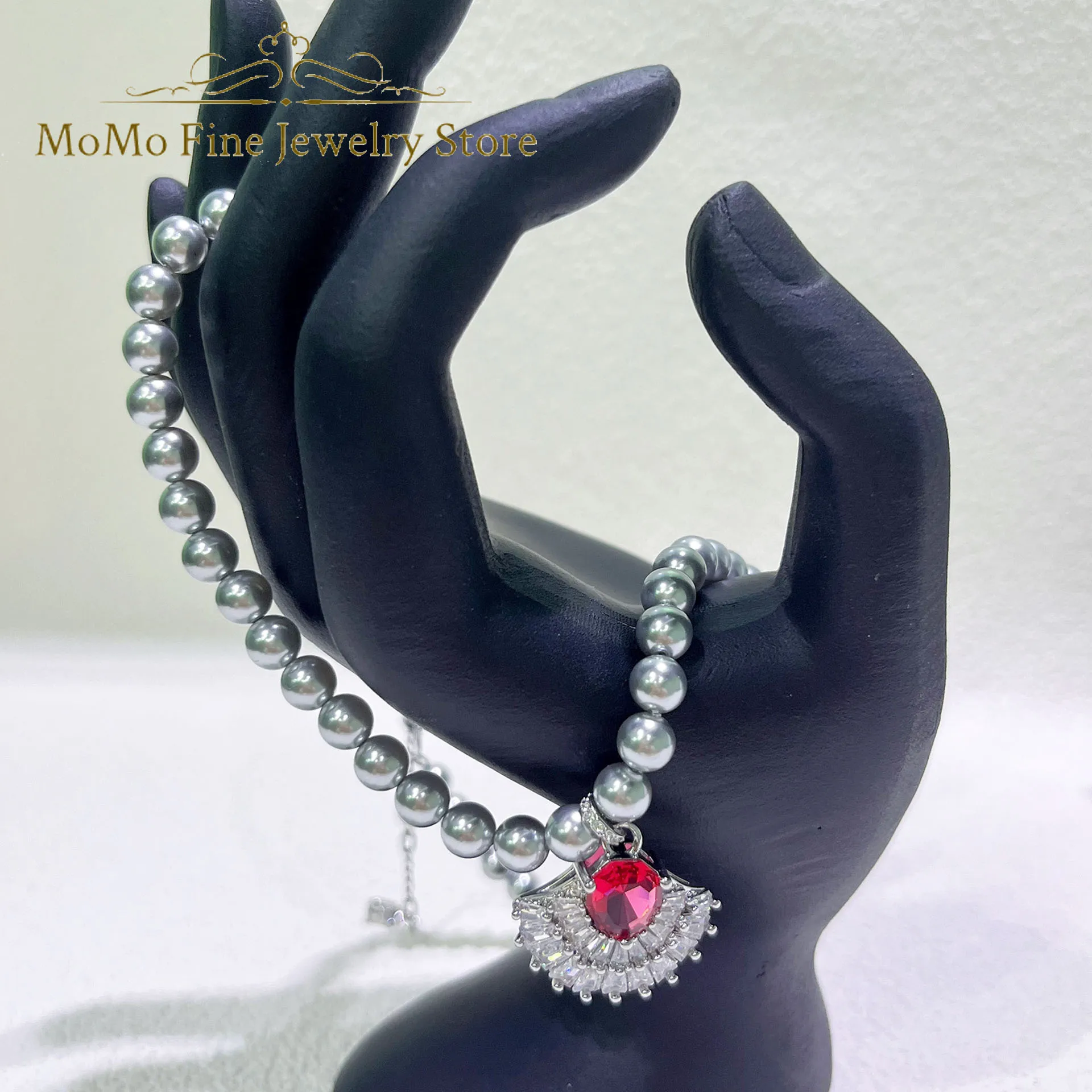 Originale 2024 Fine Jewelry Set Pearl Drop Earring Pink Charms Shell collana bracciale gioielli per le donne accessori per feste