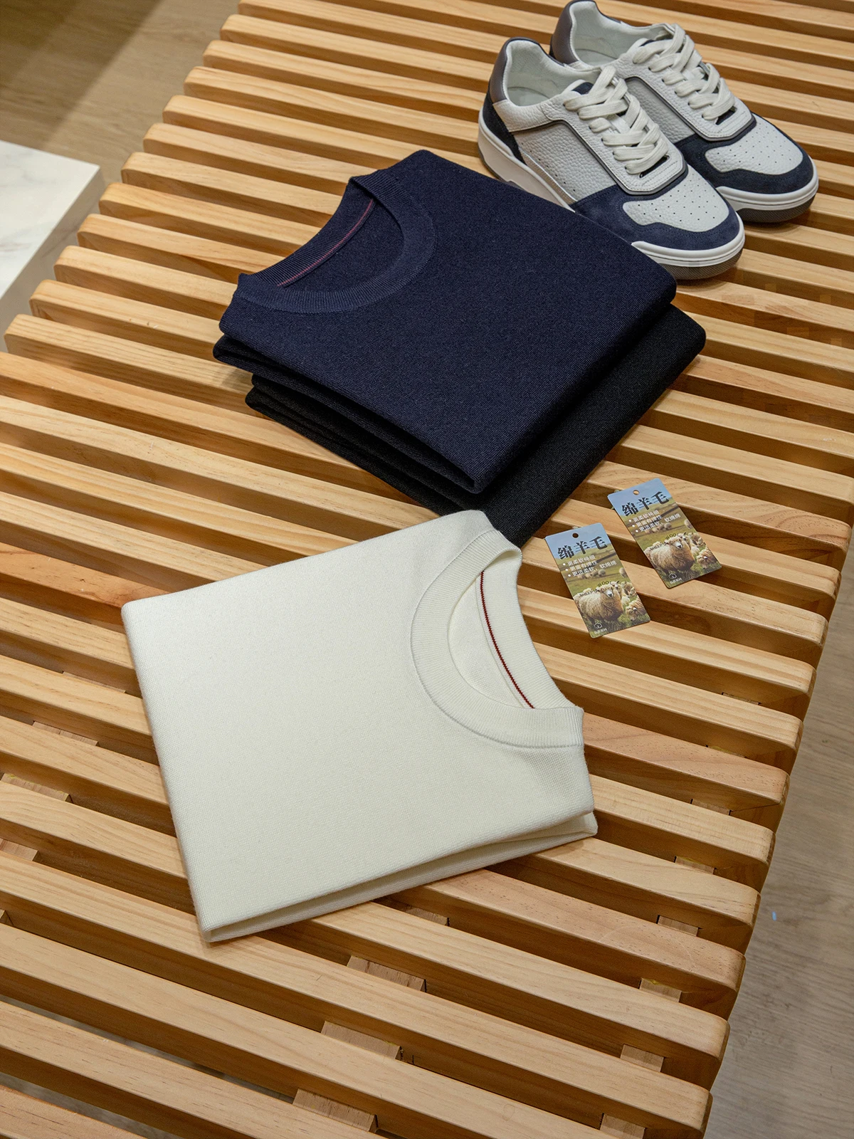 

Мужской повседневный свитер с круглым вырезом из смесовой шерсти, комфортный, теплый, эластичный, базовый слой