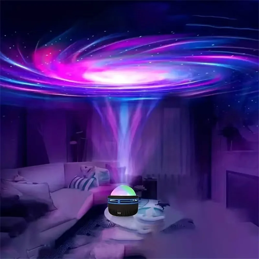 Colorful Nightlight Atmosphere Light Galaxy Star Xuan Projection Light Colorful Vortex Magic Ball Remote Control USB Projection