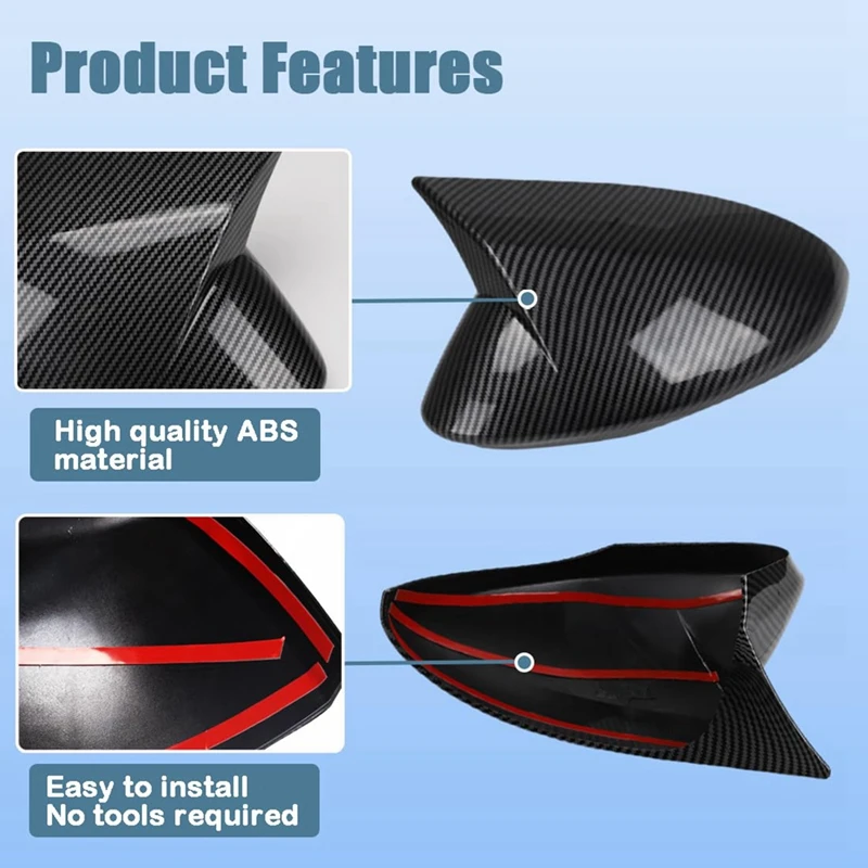 For Alfa Romeo Stelvio 2018-2023 Car Rearview Side Mirror Cover Cap Door Rear View Case Trim