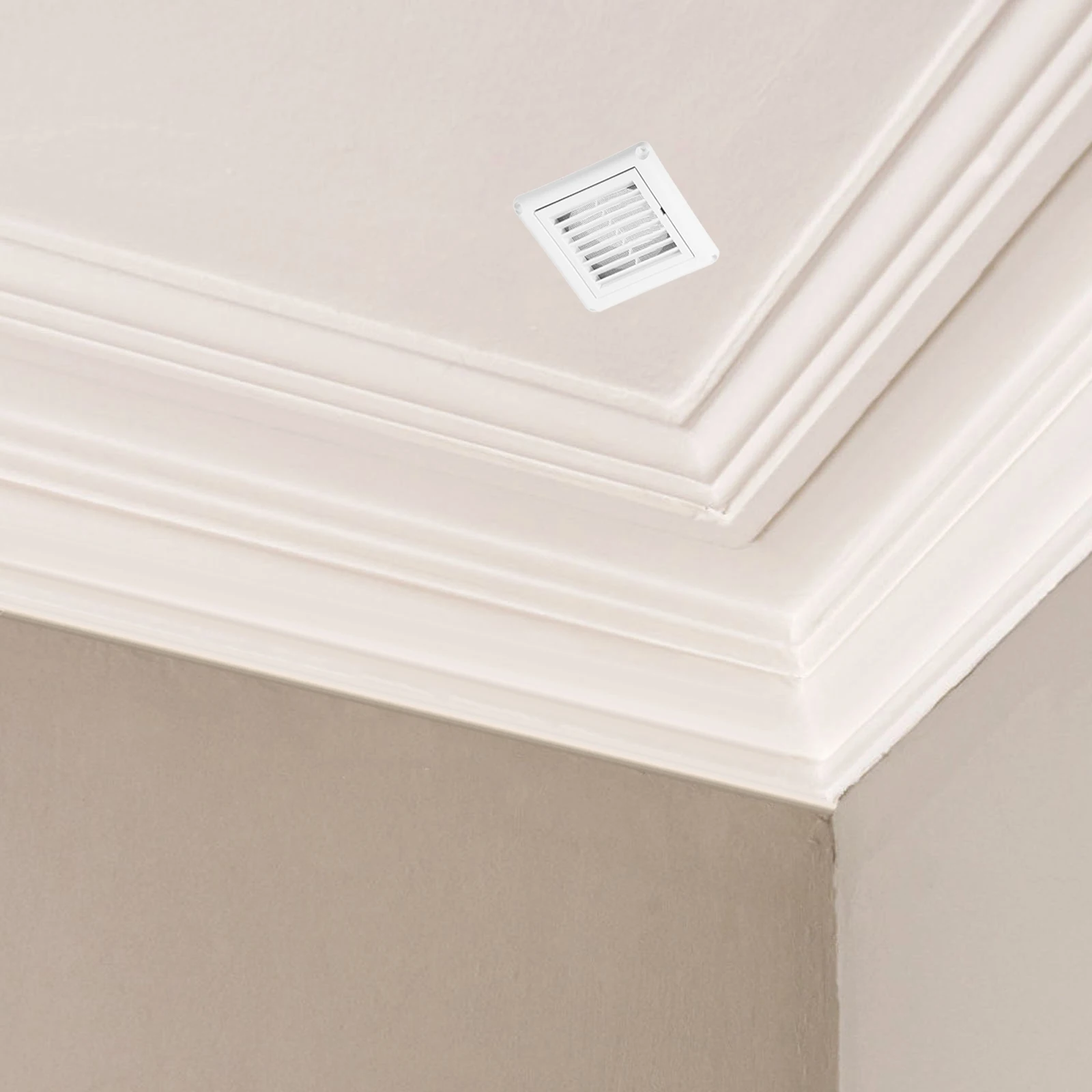 

Plastic Square Louver Vent Cover 15 Inch Bathroom Exhaust Fan Grille Dryer Cap Bird Guard Soffit Air Vent Durable Easy Install