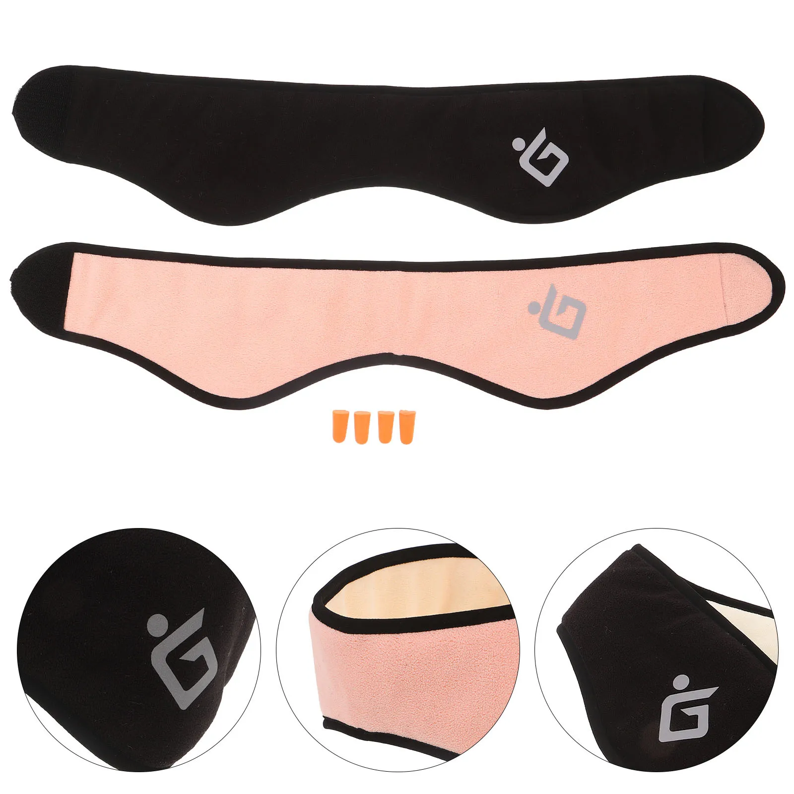 

2Pcs Sleeping Ear Muffs Adjustable Noise Reduction Headband Soft Warm Ear Covers for Women Side Sleepers Winter Travel Nap