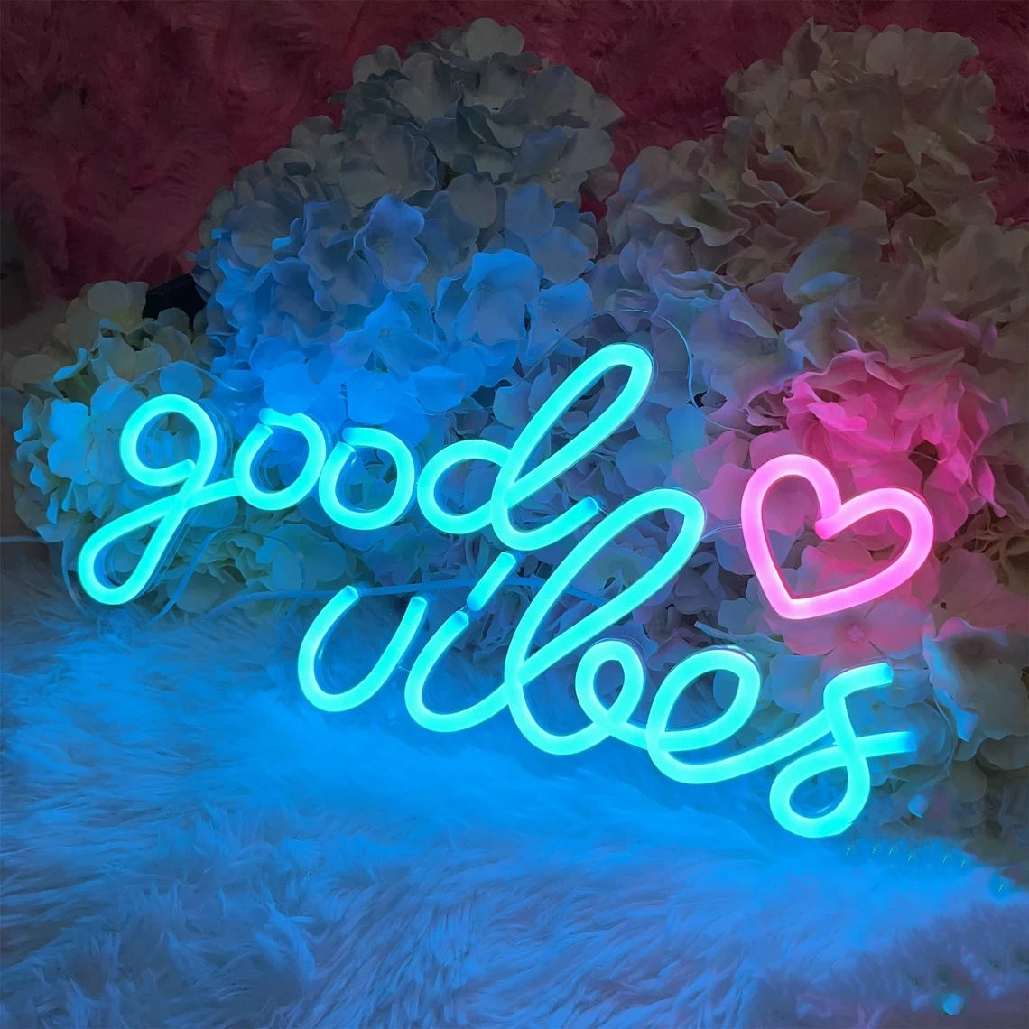 Good Vibe Customized Neon Light Aesthetic Shop Home BAR Art Anniversar couple room cave wall decoration Aesthetic neon signs