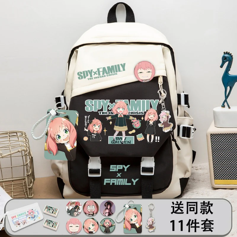 30×43×14cm Black Blue Green, Spy x Family, Anime, Student School Bags, Backpacks, Girls