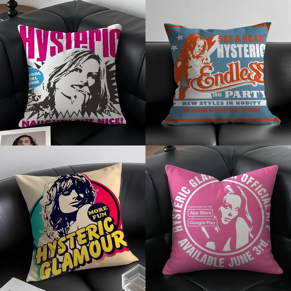 

Hysteric Glamour Pillow Case Custom Printed Brushed Fleece Pillow, Baby Skin-Touch, Eco-Friendly Dye-Sublimation Cushion For Hom