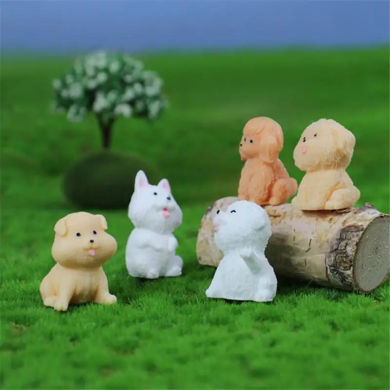 Artificial Dog Mini Animals Figures Party Favors Cognition Models Children Toy Small Figurines Puppy Resin Craft Cartoon