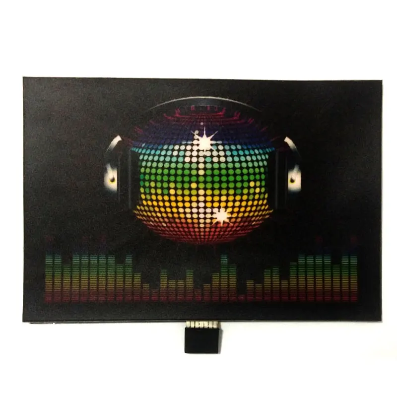 Blinking Music Guitar Panel Party Carton Light Up Panel T Shirt Music Sound Activated Flashing El Panel For T-shirt