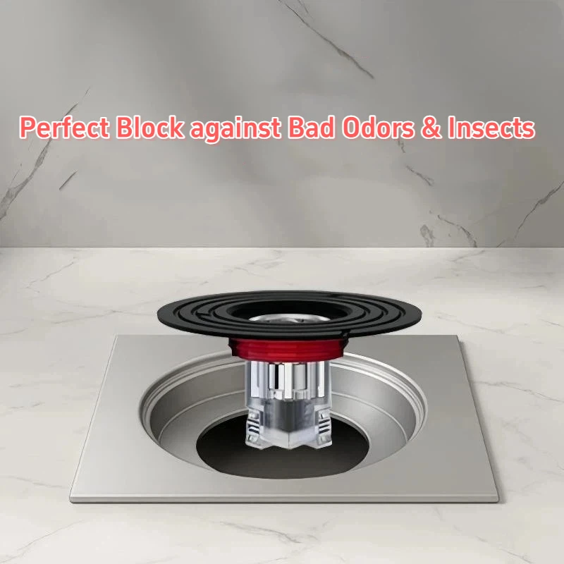 No Smell Bathroom Floor Drain Strainer Cover Sewer Filter Plug Core for Shower Balcony Kitchen Sink Daily Use