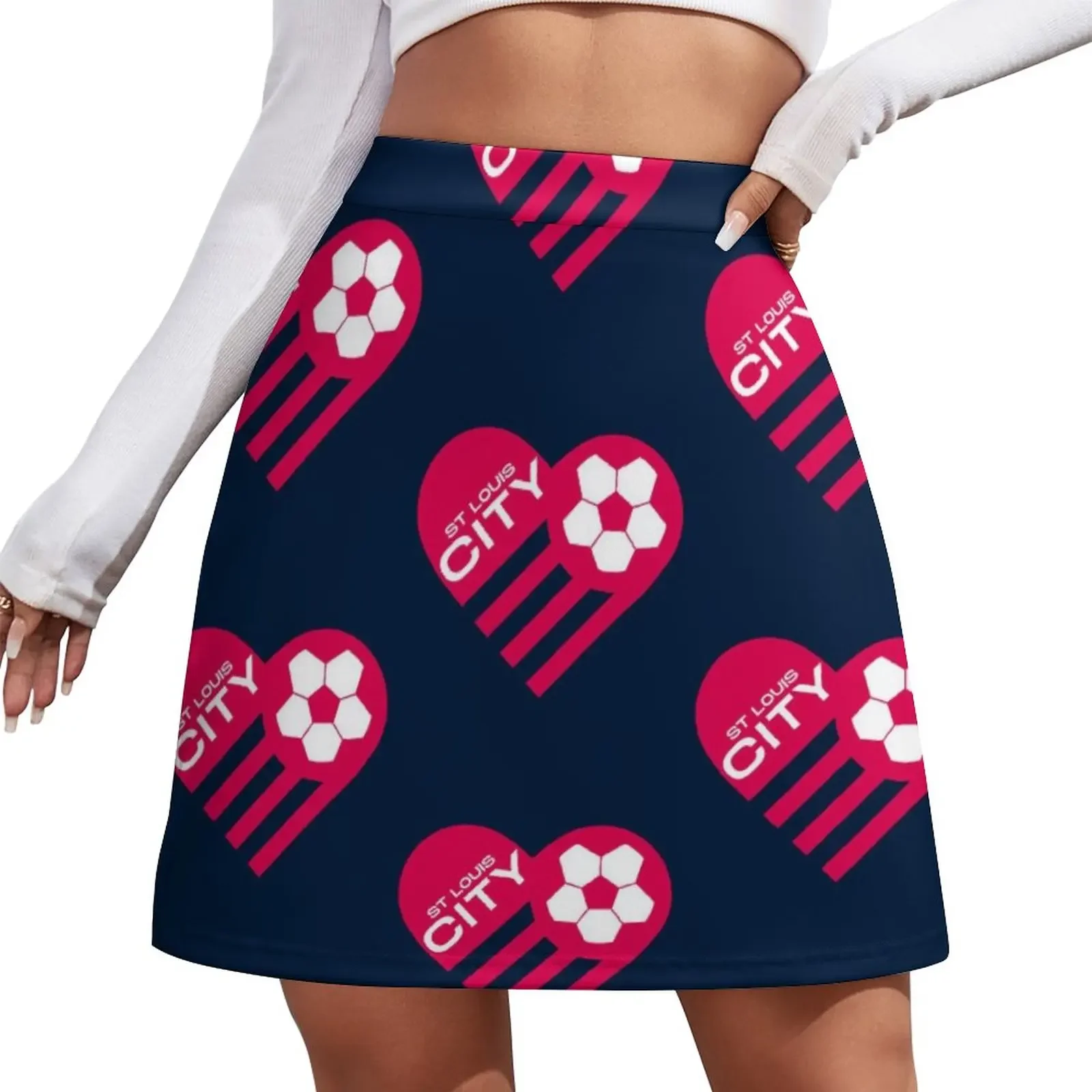 STL Soccer Heart Mini Skirt new in external clothes 90s aesthetic skirt sets korean style clothes Mini Skirt