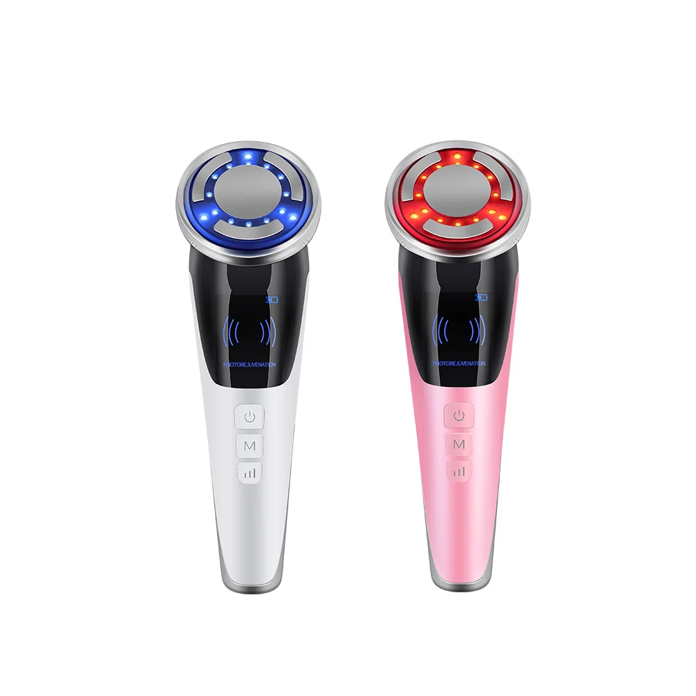 EMS Microcurrent Skin Rejuvenation LED เครื่องนวดกระชับใบหน้า Face Beauty Care อุปกรณ์