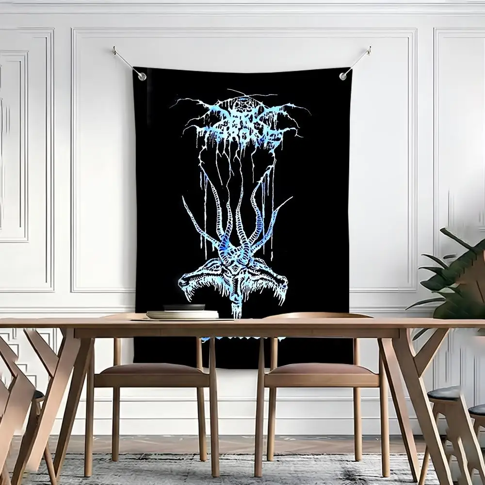 D-Darkthrones Heavy Rock Band Flags flags four rings hanging no edging for art indoor use and outdoor decor