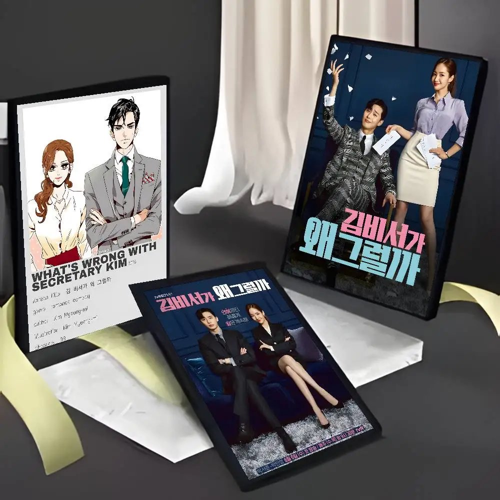 Cosa è sbagliato con segretaria Kim Poster adesivo dipinto artistico con stampe Regalo decorazione soggiorno camera da letto di casa