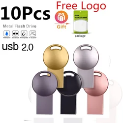Zsuit 10pcs USB Memory USB Stick Pen Drive Suspension Drive Usb Flash 4GB Memory Stick Metal Laptop Usb Logo Customization Shipp
