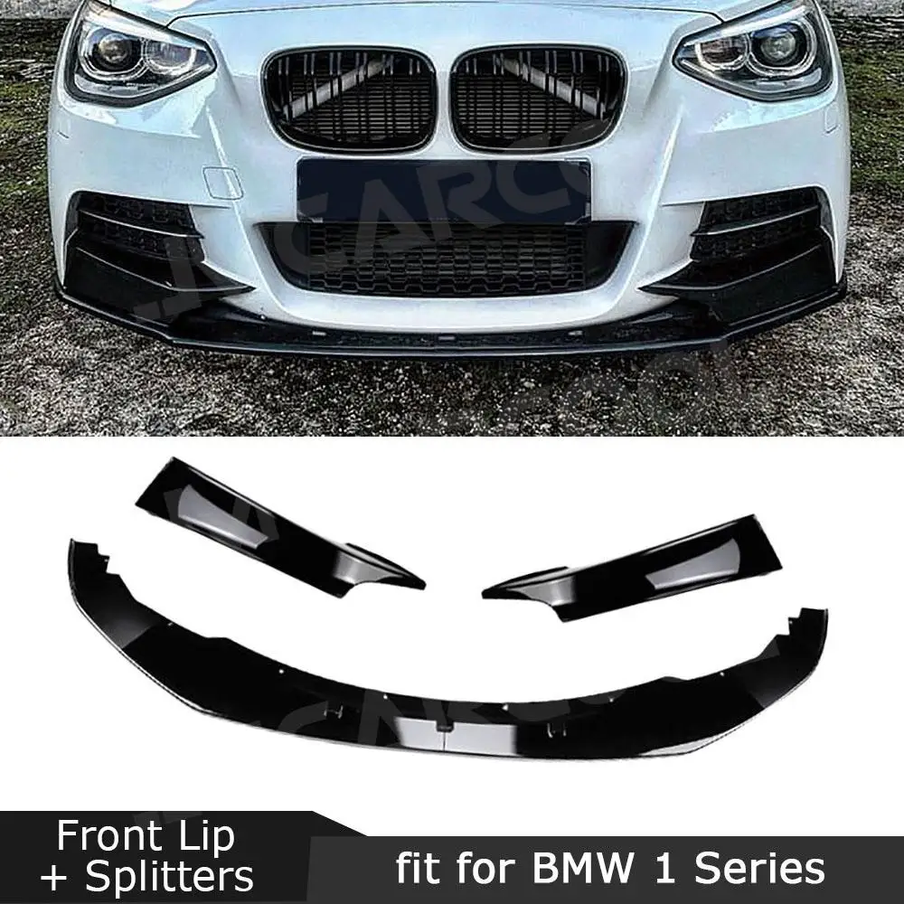 

ABS Carbon Look Front Bumper Lip Splitter For BMW F20 F21 Pre M Sport 2012-2014 Front Chin Spoiler Cover Accessories Car Styling