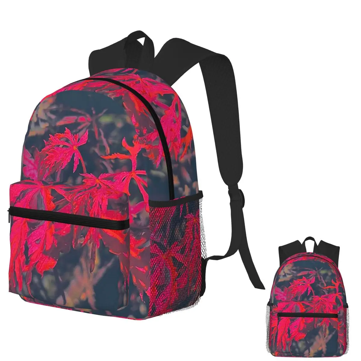 

Japanese Maple Student Backpack School Bag Hiking Travel Daypack for Men Women Fashion Bookbag Shoulder Bags