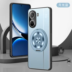 For POCO X7 Pro X 7 PocoX7Pro Luxury Metal Lens Camera Protection Matte Back Cover for Redmi Turbo 4 Magnetic Ring Holder Cover