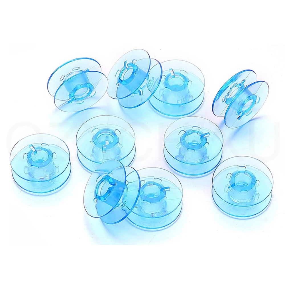 10PCS Sewing Parts Plastic Bobbins For Pfaff Home Sewing Machines Accessories #9033p (Blue Color)