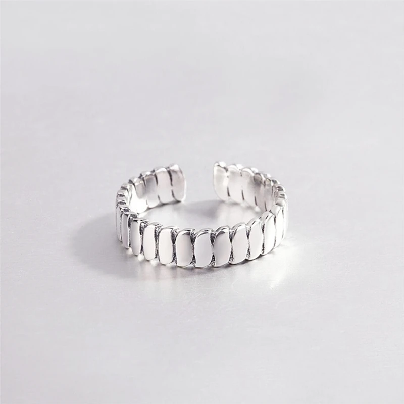 Geometry Cute Sweet Penguin Retro Thai Silver 925 Sterling Silver Female Resizable Opening Ring For Women RI370