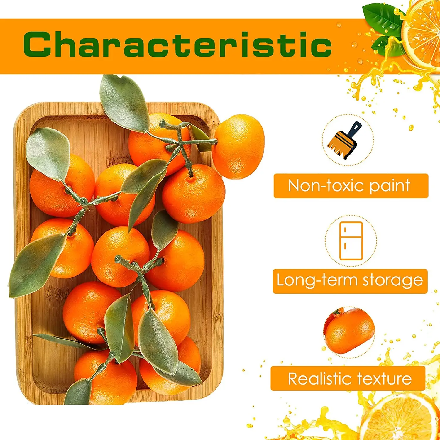 Artificial Tangerine Decoration Simulation Fruit Foam Models Oranges Model For Diy Wedding Simulation Tree Decoration
