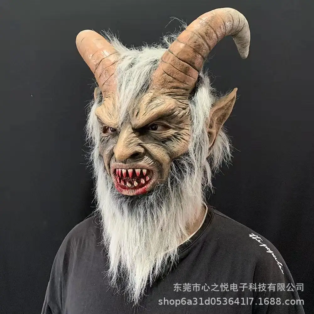 

Human face monster mask horror cosplay latex mask Halloween movie character costume headgear escape room props