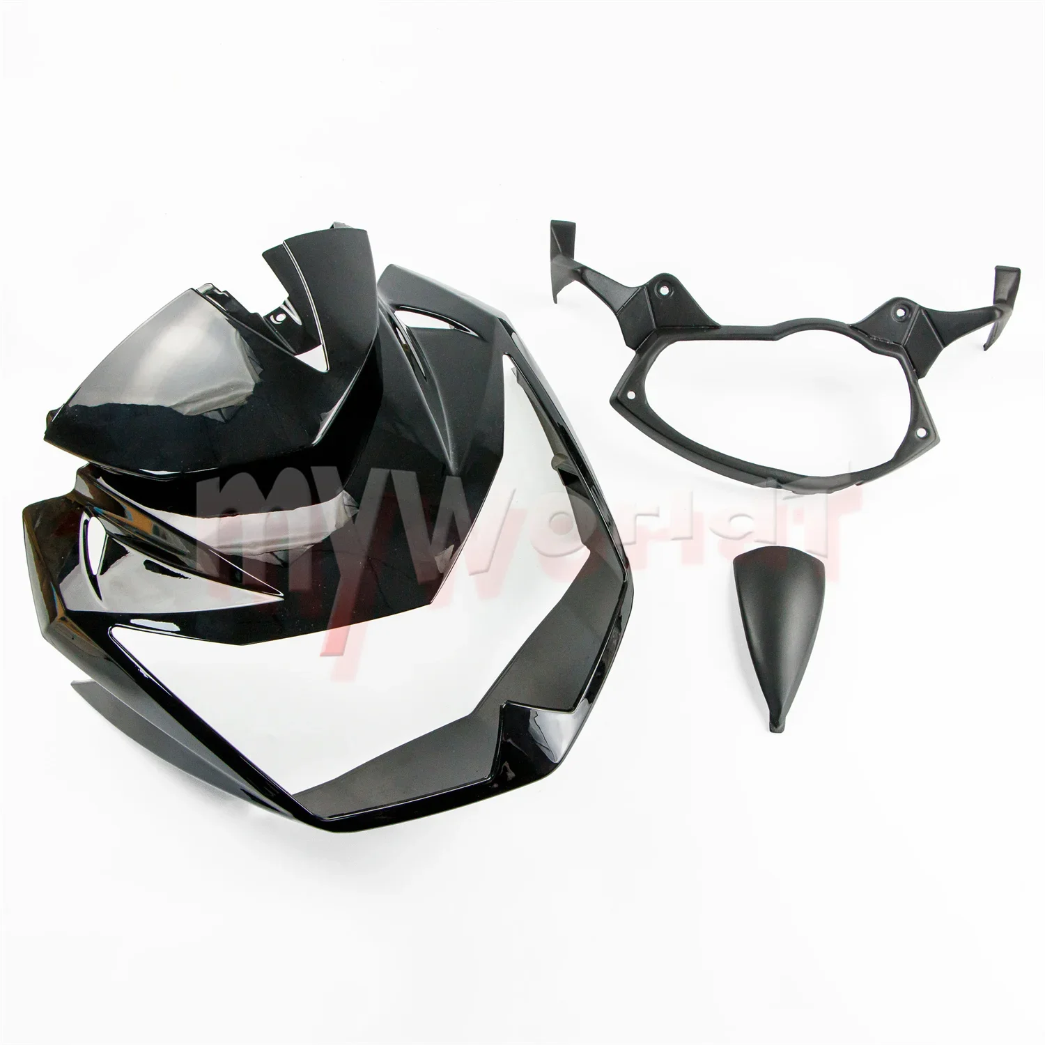 カワサキZ750 2007-2012オートバイフロントアッパーフロントカウルカウルノーズカバー + ヘッドライトz 750 2008 2009 2010 2011 07 08 09 10 11