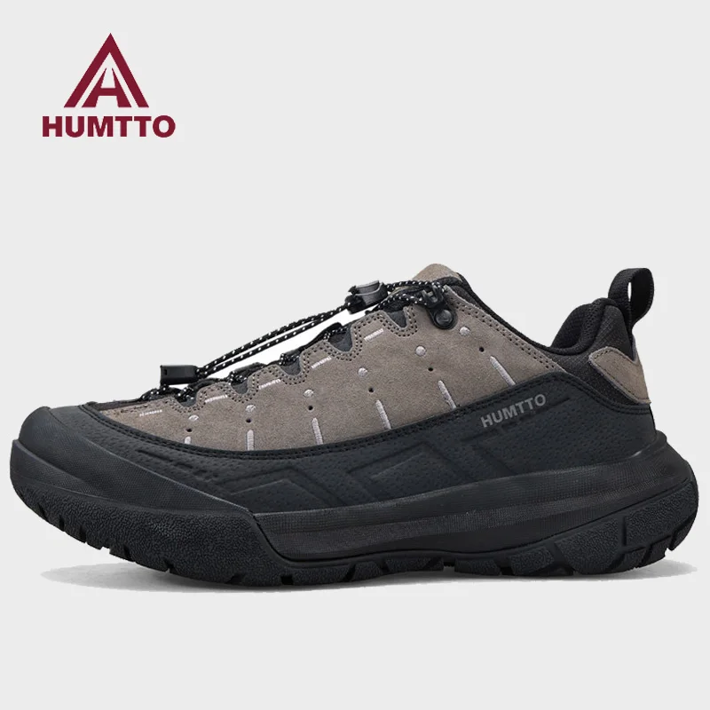 HUMTTO Cowhide Outdoor Hiking Shoes men Trekking shoe Hunting snow boots women Tourism Mountain Breathable Climbing Sneakers