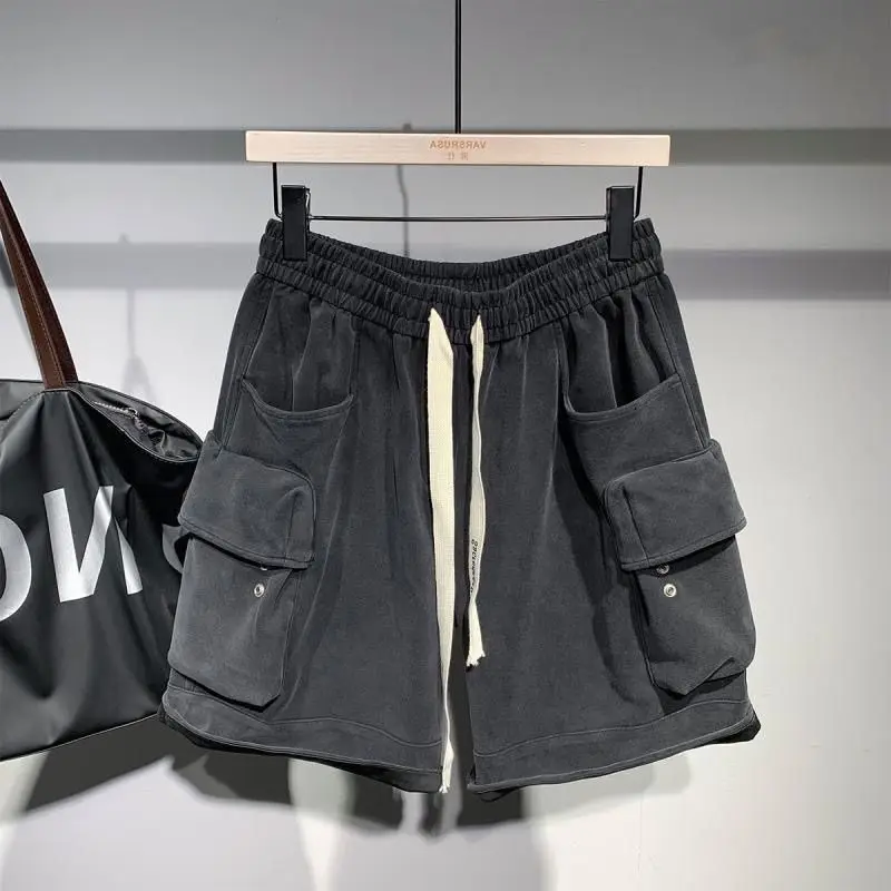 2025 Summer Shorts Men Loose 90s Fashion Vintage Basic Simple Hot Sale High Waist Leisure Streetwear Short Hip Hop Pants Women