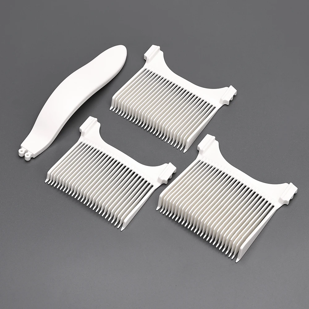 ชุดหวีจัดทรงผมสำหรับช่างตัดผมมืออาชีพ หวีตัดผมโค้งหลายขนาดสำหรับผู้ชาย หวีตัดผมทรงแบนแบบแม่นยำ