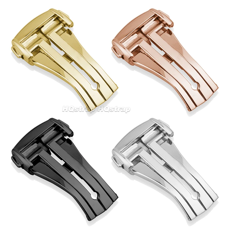 16mm 18mm 20mm Metal Folding Buckle for Omega Clasp Stainless Steel Butterfly Deployment Button Watches Accessorise Tools