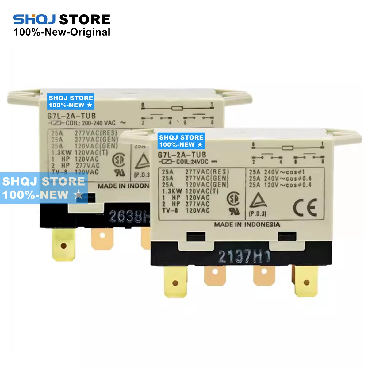 

SHQJ STORE 100%-NEW 1PCS G7L-2A-TUB 24VDC 200-240VAC RELAY Original