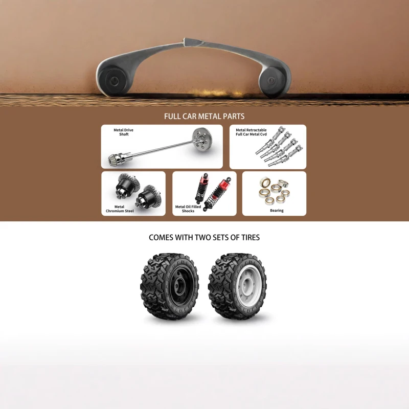 

4WD Бесщеточный вездеход Внедорожный высокоскоростной радиоуправляемый грузовик Автомобиль 80 км 1:14 Светодиодная фара Металлическое шасси Гоночный дрифт Автомобиль с дистанционным управлением