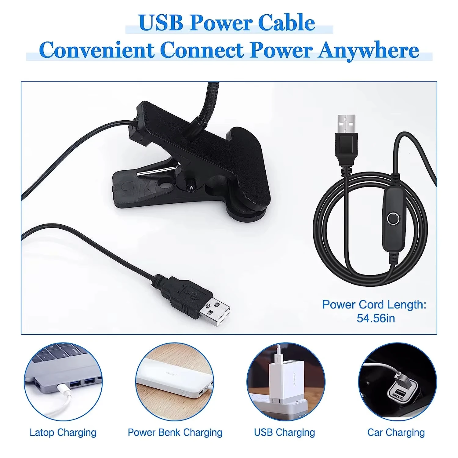 USB LED Nail Lamps 3W Flexible Gooseneck Lamp Quicky Dry Nail Manicure Dryer Gel Polish Curing Light for Gel Nails Dormitory Lam