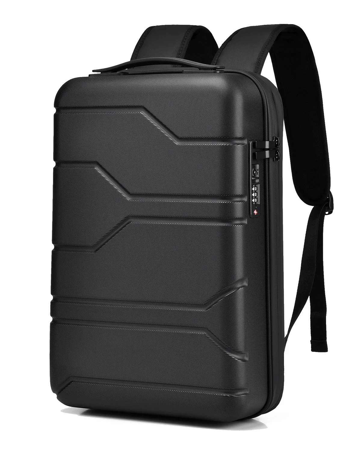 Men Gaming Laptop Backpack Hard‑shell Expandable Anti‑theft Password Lock USB Port Water‑Repellent 16.8‑inch Travel Computer Bag