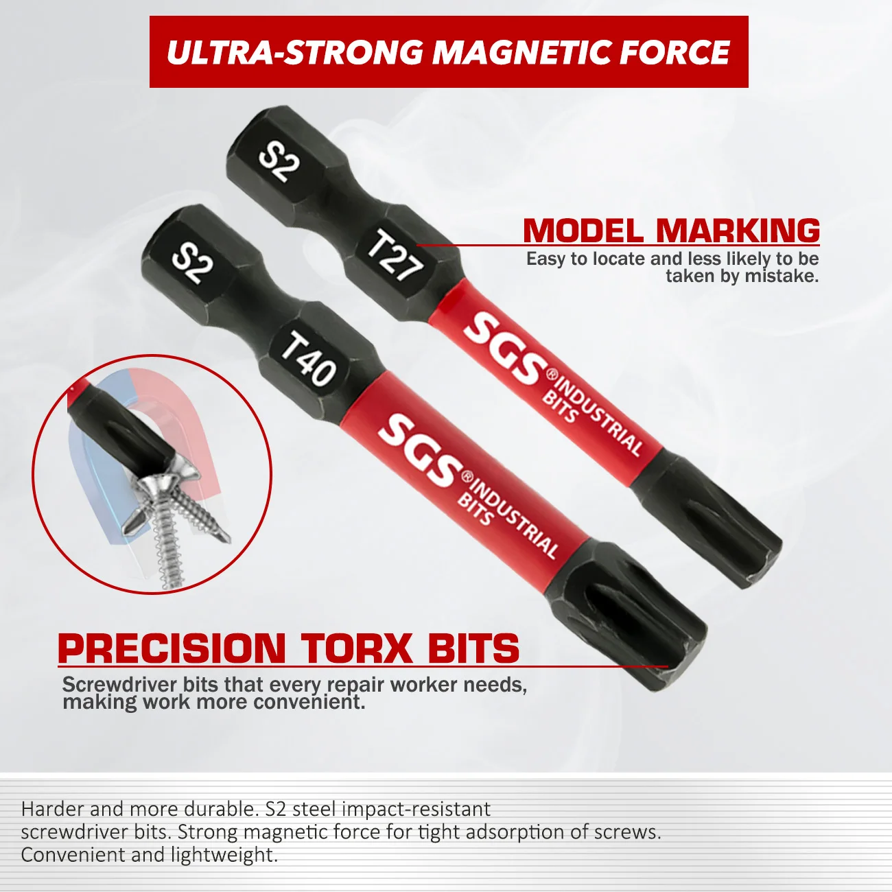 10/11 Pieces 50/25/100mm Torx Bit Set T7-T40, Complete Range of Sizes, S2 Steel with Magnetic Torque Cushioning, Repair Accessories gallery 1