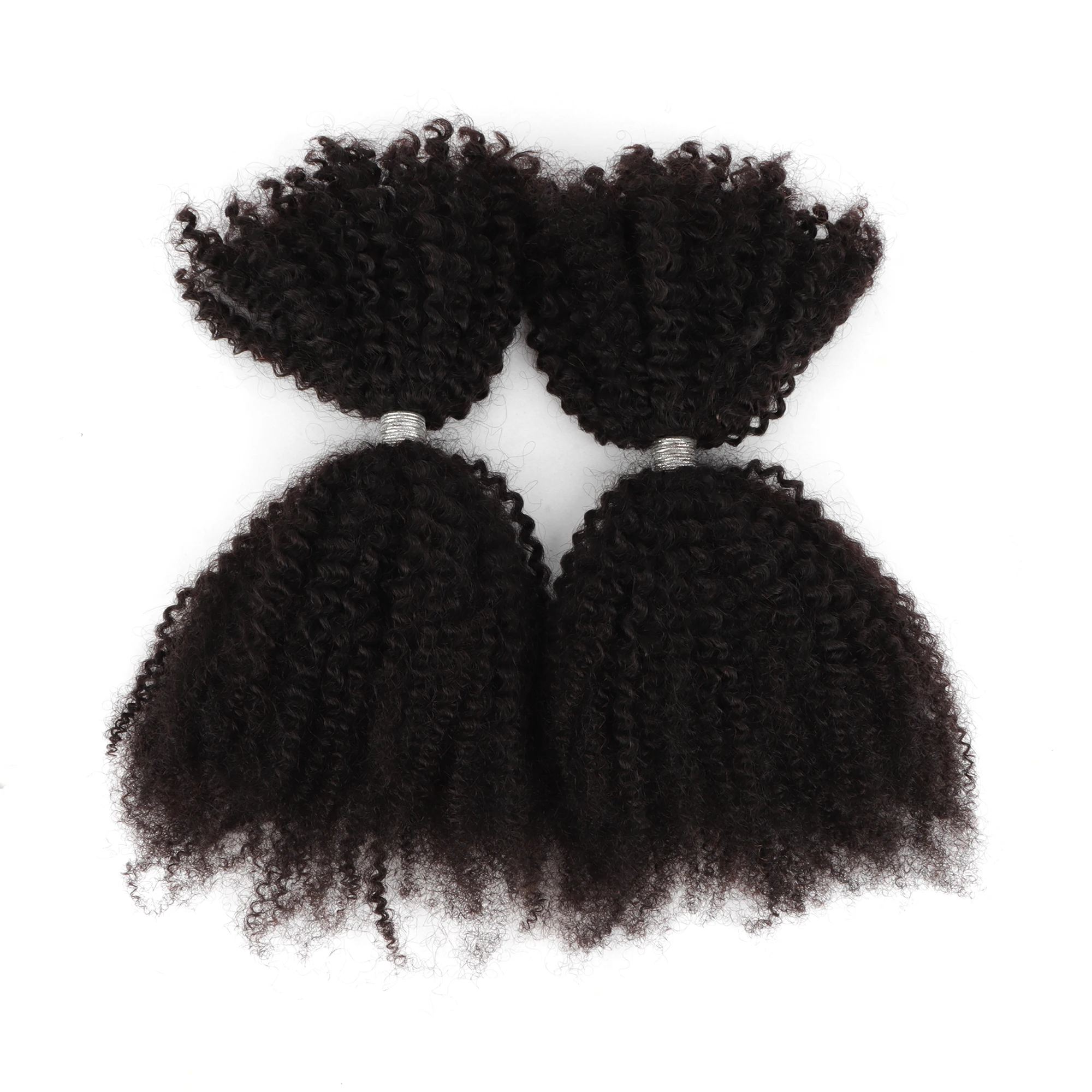 AHVAST Afro Kinky Bulk Brazillian 4C Natural Color Hair Bulk Kinky Curly 50g/1Pc for Micro Twist