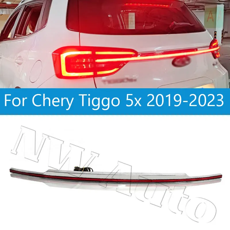 For Chery Tiggo 5X 2019 2020 21 22 2023 Rear Bumper Tail Light Lamp Taillights Taillamps Brake Light Through Stop Pilot Light