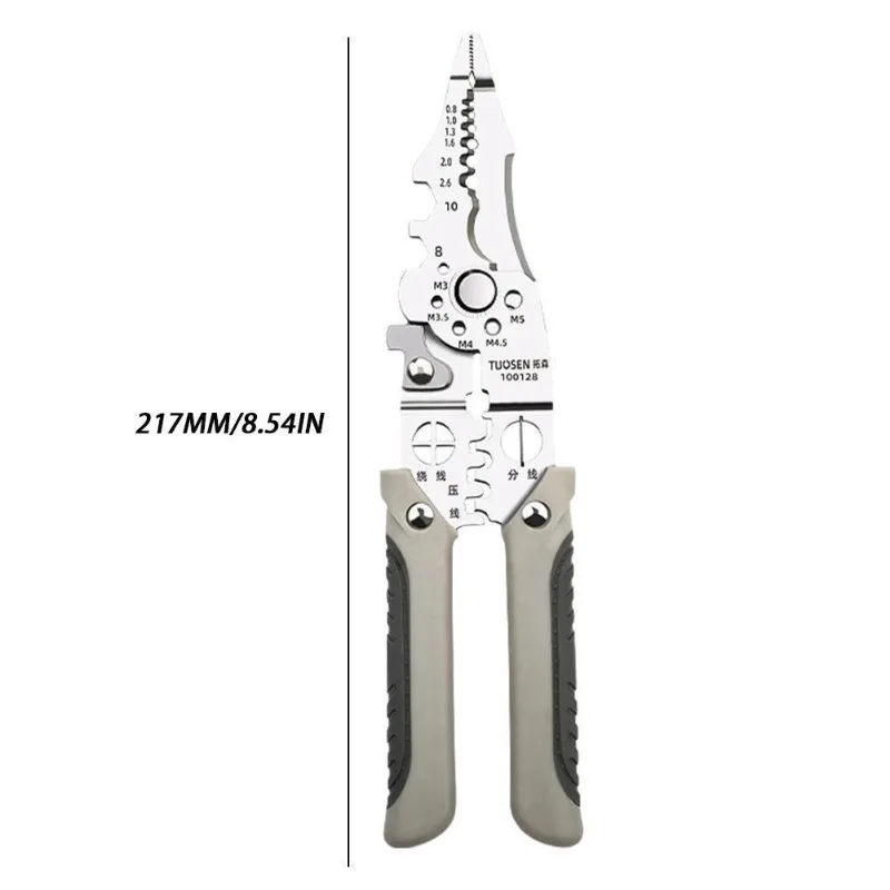 Multifunctional Wire Stripper Crimper Cable Cutter Pliers Adjustable Automatic Stripping Crimping Pliers Terminal Hand Tool