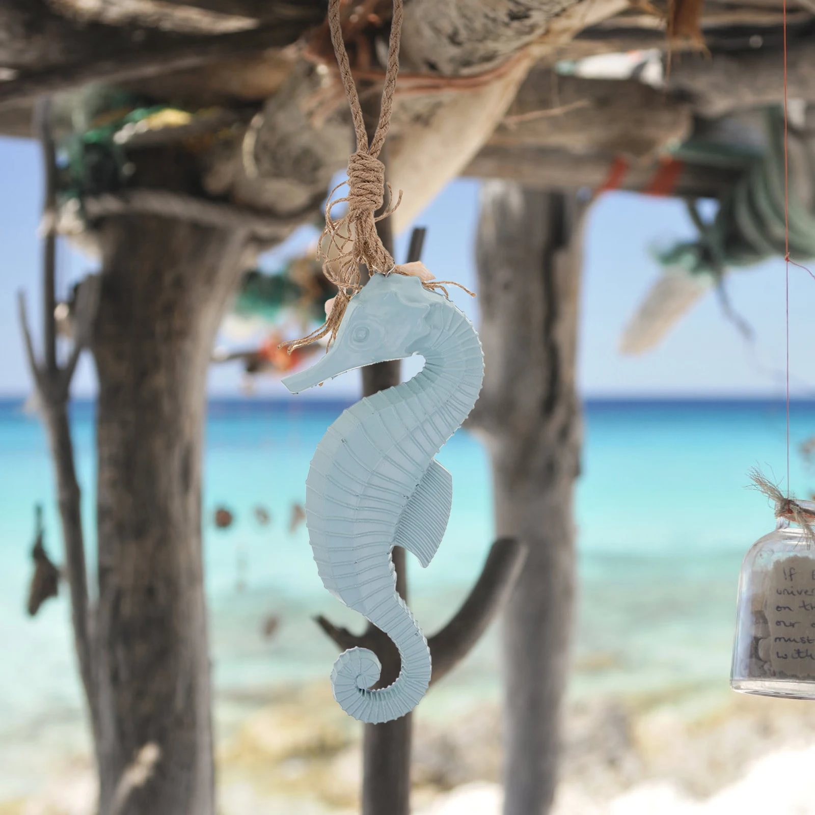 

Pendant Wooden Decor Retro Wall Art Vintage Home Beach Bedroom Nautical Theme Bathroom Art Lightweight