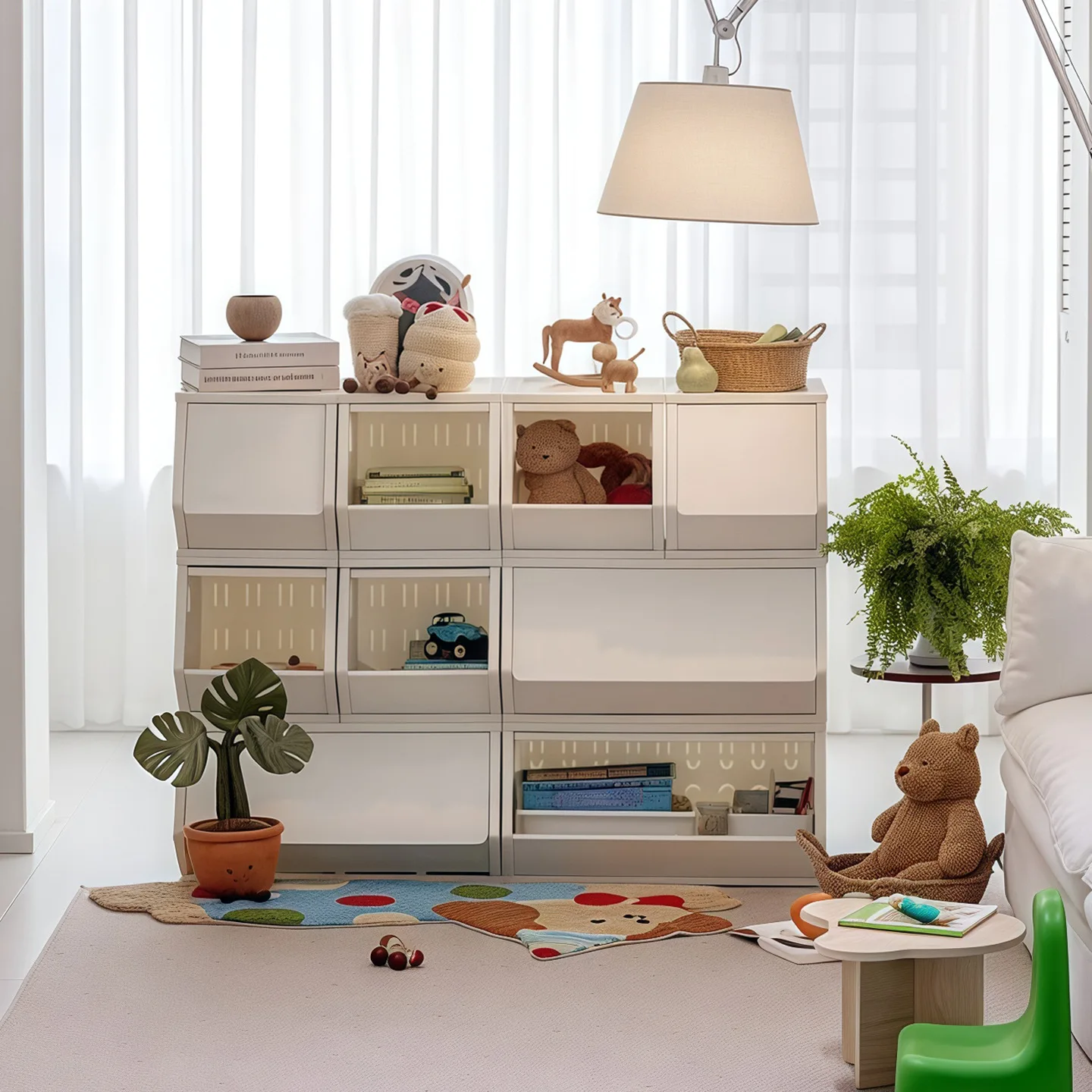 Storage household free combination solid wood living room doll snack cabinet against the wall