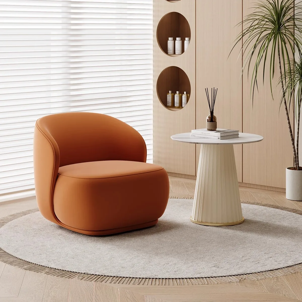 Red de salón de belleza, sofá individual rojo, área de recepción, reunión, descanso, sofá, silla, combinación de sofá pequeño, tela de microfibra