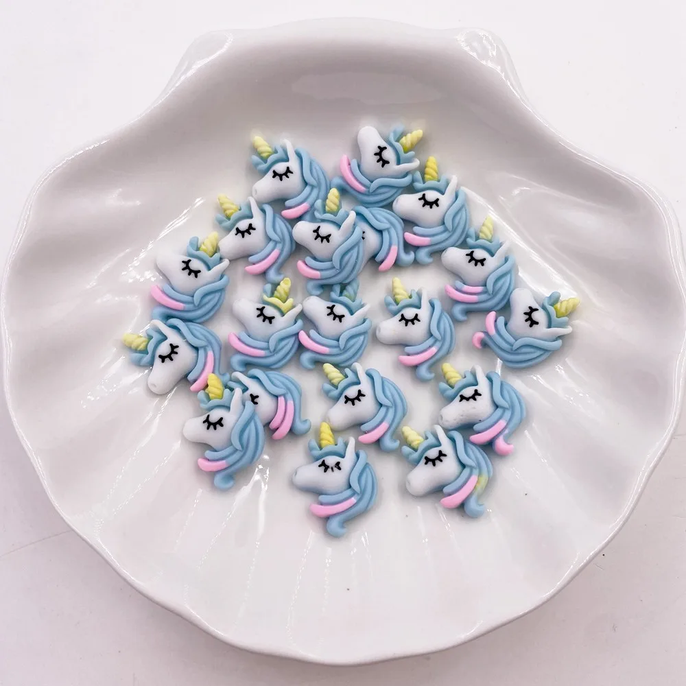 Colorful Resin Mini Bee Rabbit Bird Rainbow Elephant Banana Unicorn Flatback Cabochon Scrapbook DIY Accessory Decor Figurine