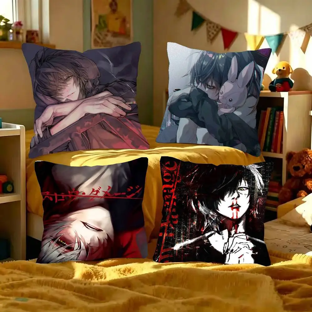 T-Towa Slow Damage Anime Pillow Case Fashion Square Pillowcase Bedroom Sofa Room Ins Decoration Leisure