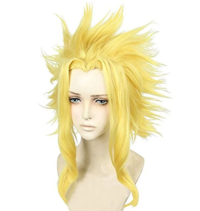 Anime All Might Cosplay Wig Yagi Toshinori Boku no Hero Academia Cosplay Wigs + Wig Cap