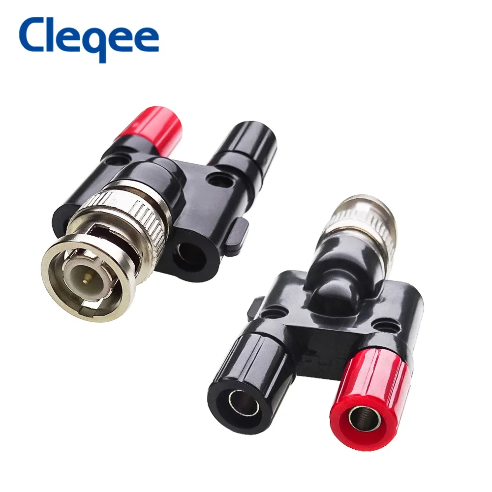 Cleqee P7009 BNC maschio a banana femmina doppio connettore jack da 4 mm Q9 adattatore RF coassiale di alta qualità