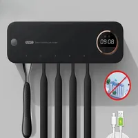 UV Toothbrush Razor Storage Sterilizer LEDDisplayRechargeable Tooth Brush Holder Wall-Mount With Bathroom Accessori