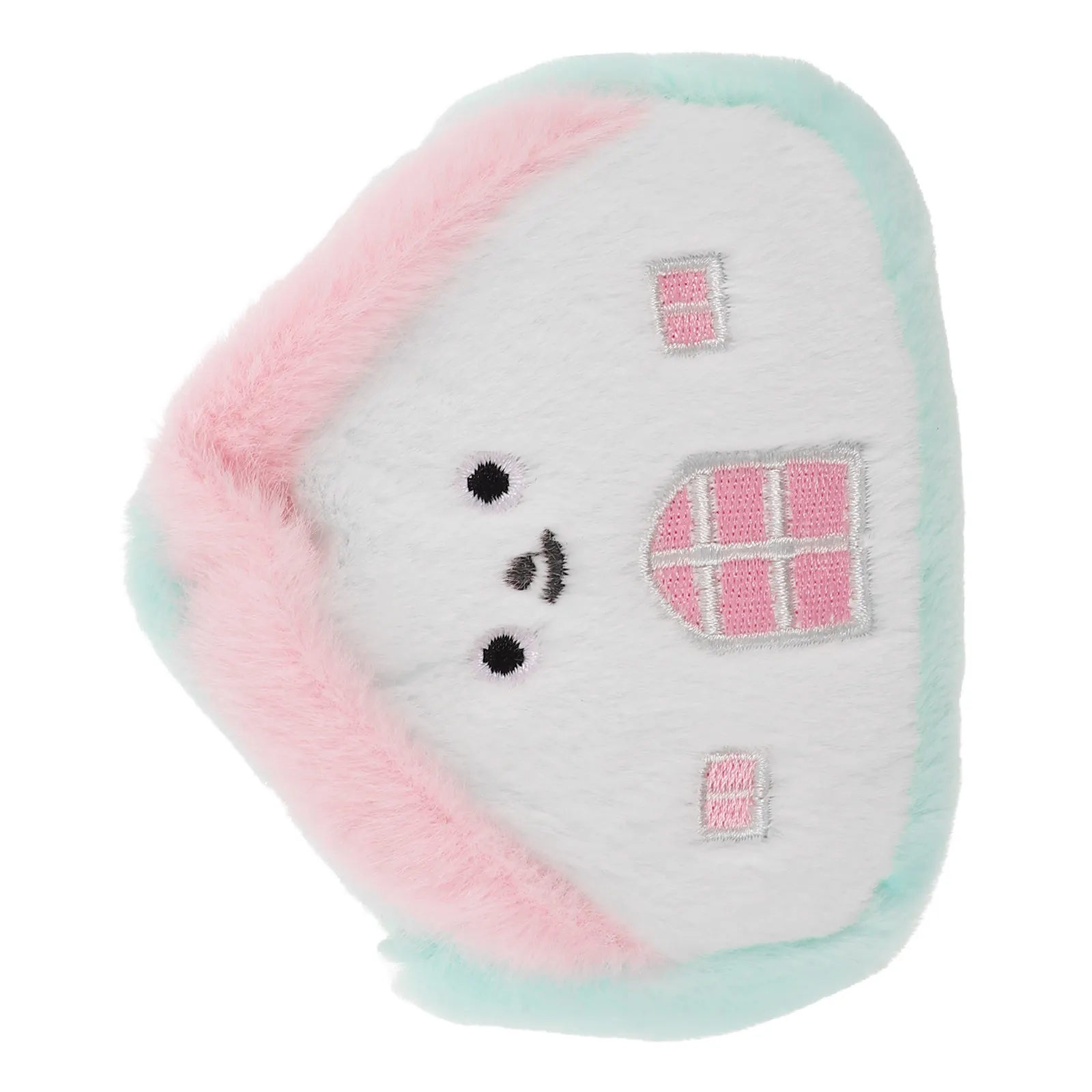 Adorable Mini House Keychain Coin Purse Soft Fabric Wallet for Loose Change Earphones Cables Bag Backpack Handbag Accessory